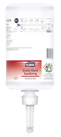 [TOR-628218] TORK EXTRA HAND SANITIZING ALCOHOL GEL S1 42 02 05 1L DESINFECTANT MAINS